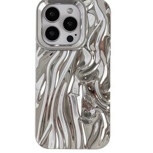 Caseative for iPhone 15 Pro Case,Pleated Water Ripple